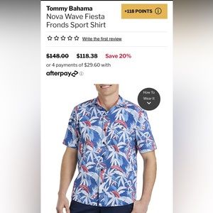 Tommy Bahama Men’s Nova Wave Fiesta Fronds Shirt